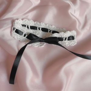 Sugarlace Choker - kézzel horgolt csipke choker nyaklánc, romantikus horgolt nyakdísz - ékszer - nyaklánc - nyakpánt, gallér - Meska.hu