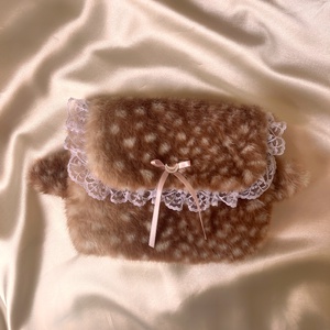Fawn Lace Őzike Neszesszer, Bambi Sminkestáska, Csipkével Masnival, Mágneszárral - Meska.hu