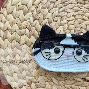 Cicás szemüvegtartó horgolás minta, DIY (Csináld magad), Szabásminta, útmutató, Horgolási minta, Horgolás, MESKA