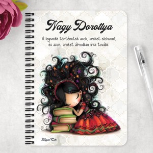 Személyre szabható - Álmodó könyv hercegnő mintás A5-ös füzet - otthon & életmód - papír, írószer - jegyzetfüzet & napló - Meska.hu
