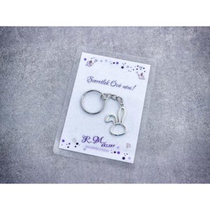 Szeretlek Óvó néni egyszerű nyuszi medálos kulcstartó, Táska & Tok, Kulcstartó & Táskadísz, Kulcstartó, , MESKA