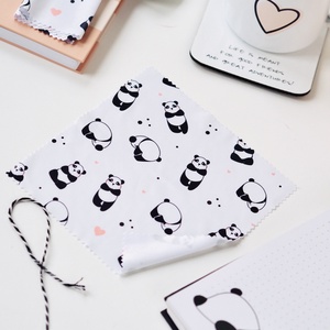 Pandás szemüvegtörlő kendő - Meska.hu