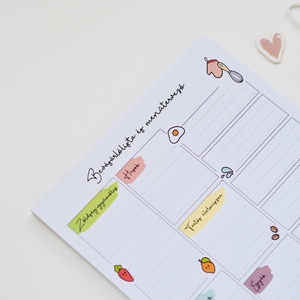 Bevásárlólista és menütervező, A5ös  jegyzettömb - otthon & életmód - papír, írószer - naptár & tervező - Meska.hu