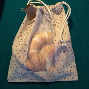 Ablakos, pöttyös kenyeres-süteményes bevásárló szatyor - táska & tok - bevásárlás & shopper táska - zöldség/gyümölcs zsák - Meska.hu