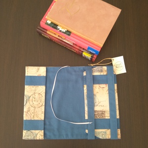 Textil könyvborító - otthon & életmód - papír, írószer - könyv- és füzetborító - Meska.hu
