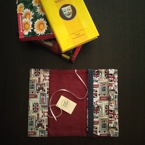 Textil könyvborító - otthon & életmód - papír, írószer - könyv- és füzetborító - Meska.hu