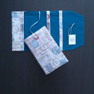 Textil könyvborító - otthon & életmód - papír, írószer - könyv- és füzetborító - Meska.hu