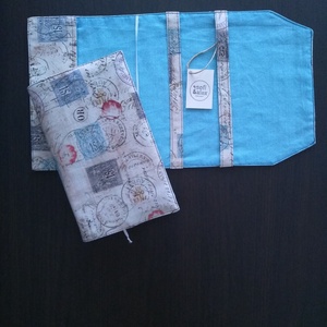 Textil könyvkabát - otthon & életmód - papír, írószer - könyv- és füzetborító - Meska.hu