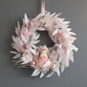 Pasztel adventi kopogtató, Karácsony, Adventi díszek, Adventi ajtódísz, Virágkötés, MESKA