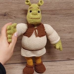 Horgolt Ogre figura Shrek - játék & sport - plüssállat & játékfigura - más figura - Meska.hu