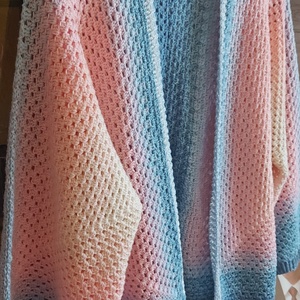 Horgolt hexagon kardigán, felső - ruha & divat - női ruha - pulóver - Meska.hu