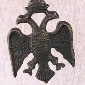 Ortodox kardos, és kétfejű sas alakos bronz felfüggeszthető gyertyatartó a távolkeletről. - otthon & életmód - gyertya, illat, aroma - gyertyatartó - Meska.hu