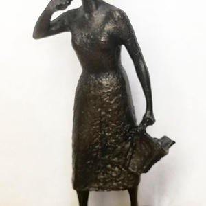 Szintetikus gyanta, bronz bevonatos szobor: Vera van Hasselt Holland szobrász alkotása, Művészet, Szobor, Fém, Szobrászat, MESKA