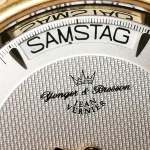 Yonger - Bresson Jean Vernier automata aranyozott fém szíjas férfi karóra, Svájci gyártmány, hibás állapotban - ékszer - karóra és ékszeróra - karóra - Meska.hu