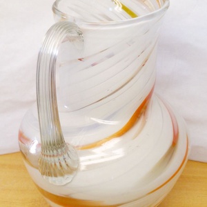 Muránói Splatter Art Glass boroskancsó márványos mintával 1950-1960-es évek ritkaság a vitrinedbe - otthon & életmód - konyhafelszerelés, tálalás - tálalás - üveg & kancsó - Meska.hu