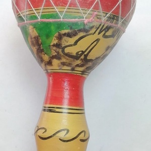 Djembe dob Tunéziából festett kerámia test tevékkel, kecskebőr rezonátor - könyv & zene - hangszer & hangszertok - Meska.hu
