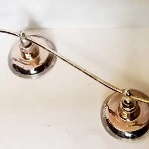 Art Deco ezüstözött asztali fekvő gyertya, vagy mécses tartó. Modern iparművészeti alkotás - otthon & életmód - gyertya, illat, aroma - gyertyatartó - Meska.hu