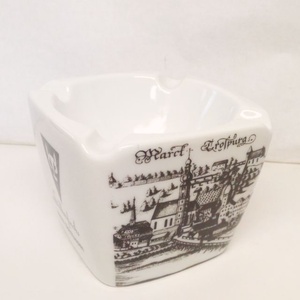 Bavaria négy oldalán mintázott porcelán hamuzó edényke készlet 10db. egyben, Otthon & Életmód, Dekoráció, Asztal és polc dekoráció, Hamutál, öngyújtó, pipa, Kerámia, MESKA
