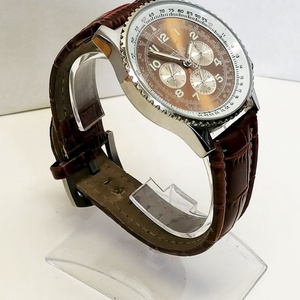 Breitling Certifie Choronometre, méretes férfi karóra bőr szíjjal - ékszer - karóra és ékszeróra - karóra - Meska.hu