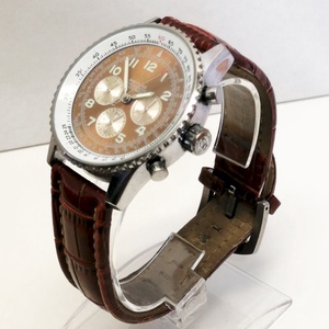 Breitling Certifie Choronometre, méretes férfi karóra bőr szíjjal, Ékszer, Karóra és Ékszeróra, Karóra, Bőrművesség, MESKA
