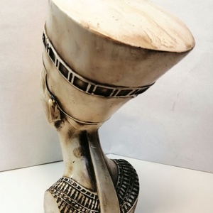 Nefertiti az egyiptomi Ehnaton fáraó felesége, Égetett mázas gipsz szobor - művészet - szobor - kerámia - Meska.hu