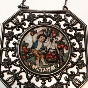 Évszakok. Függesztett barokk stílusú festett ón fali dísztárgy készlet - otthon & életmód - dekoráció - fali és függő dekoráció - falra akasztható dekor - Meska.hu