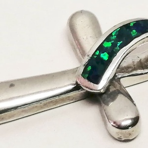 Retro ezüst keresztmedál, rekeszberakásos tömör 925-ös sterling ezüst, Ékszer, Nyaklánc, Medál, Ékszerkészítés, MESKA