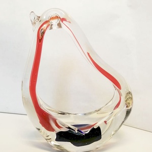 Öntött üveg madárforma modern szobor. Prodcomplex Tirgu Mures Marosvásárhely, Otthon & Életmód, Dekoráció, Asztal és polc dekoráció, Könyvszobor, Üvegművészet, MESKA