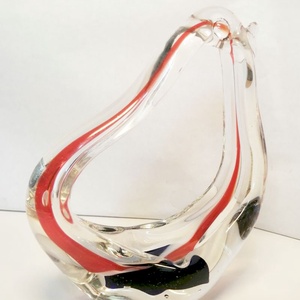 Öntött üveg madárforma modern szobor. Prodcomplex Tirgu Mures Marosvásárhely - otthon & életmód - dekoráció - asztal és polc dekoráció - könyvszobor - Meska.hu