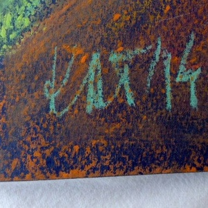 Pucér hölgy napernyővel. Kagyerják Attila Tamás alkotása - művészet - festmény - pasztell - Meska.hu