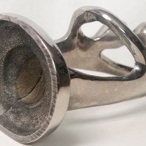 Szerelmesek tánca. Modern art deco stílusú nikkelezett szobor - művészet - szobor - fém - Meska.hu