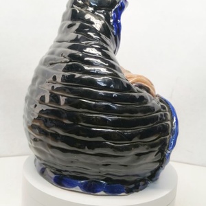 Madonna, ölében Jézuskával mázas kerámia szobor, egyedi műtárgy - művészet - szobor - kerámia - Meska.hu