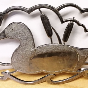 Vitange ezüstözött dekoratív edény alátét. Retro konyhába - Meska.hu