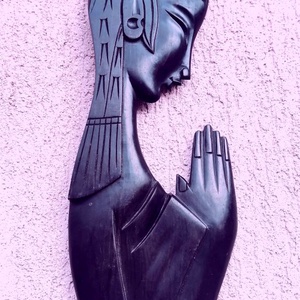 Ima, faragott Indonéz keményfa szobor párban. Egyedi egzotikus kézműves ritkaság - otthon & életmód - dekoráció - fali és függő dekoráció - falra akasztható dekor - Meska.hu