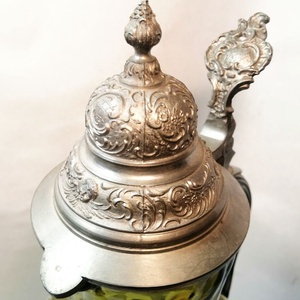 Ónfedeles üvegkorsó kézzel festett mezei virágokkal. Biedermeier Bohemia - otthon & életmód - konyhafelszerelés, tálalás - tálalás - üveg & kancsó - Meska.hu