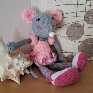 Balerina egérke - játék & sport - plüssállat & játékfigura - egér - Meska.hu