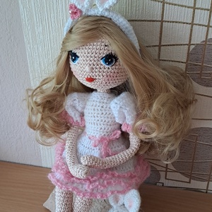 Nyuszi baba - játék & sport - baba & babaház - öltöztethető baba - Meska.hu