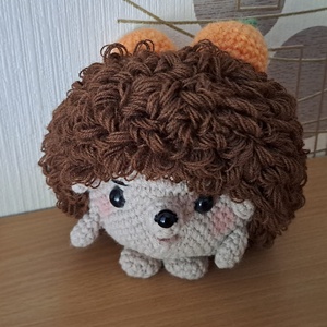 Narancs szedő sünike, Baba - mama, Babalátogató ajándékcsomag, Horgolás, Hímzés, MESKA