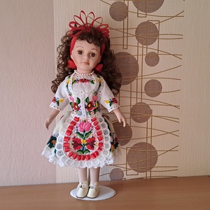 Kalocsai baba, Játék & Sport, Baba & babaház, Öltöztethető baba, Hímzés, MESKA