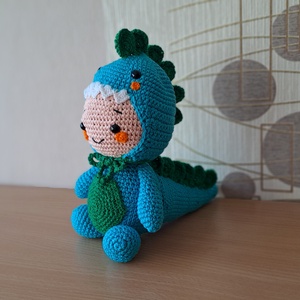 Cuki Dínó, Játék & Sport, Plüssállat & Játékfigura, Plüss dínók, Horgolás, Hímzés, MESKA