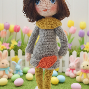 Sapkás baba, Játék & Sport, Baba & babaház, Öltöztethető baba, Horgolás, Hímzés, MESKA