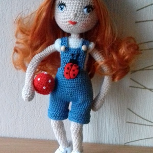 Labdás baba, Játék & Sport, Baba & babaház, Öltöztethető baba, Horgolás, Hímzés, MESKA