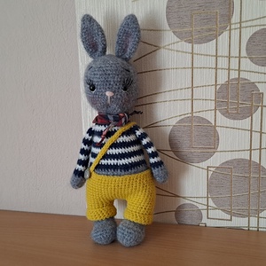 Nyakkandős nyuszi, Játék & Sport, Baba & babaház, Játékbaba, babakellék, Horgolás, Hímzés, MESKA