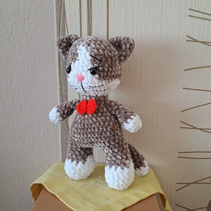 Plüss cica, Játék & Sport, Baba & babaház, Játékbaba, babakellék, Horgolás, Hímzés, MESKA