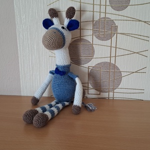 Kék fülű zsiráf, Játék & Sport, Baba & babaház, Játékbaba, babakellék, Horgolás, Hímzés, MESKA