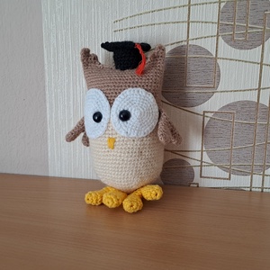 Diplomaosztós bagoly, Játék & Sport, Baba & babaház, Játékbaba, babakellék, Horgolás, Hímzés, MESKA