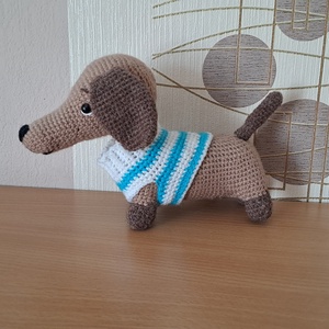 Tacskó kutyus, Játék & Sport, Baba & babaház, Játékbaba, babakellék, Horgolás, Hímzés, MESKA