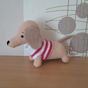 Tacskó kutya, Játék & Sport, Baba & babaház, Játékbaba, babakellék, Horgolás, Hímzés, MESKA