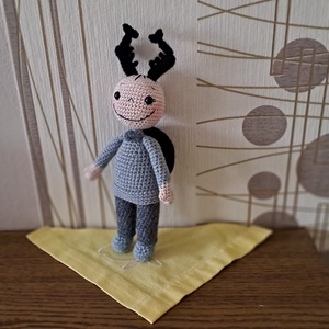 szarvasbogár, Játék & Sport, Baba & babaház, Játékbaba, babakellék, Horgolás, Hímzés, Szarvasbogarat pamut és akril fonalból horgoltam., MESKA