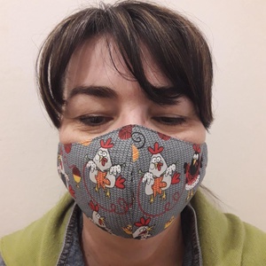 Kötős-tyúkos , mosható textil maszk - Meska.hu